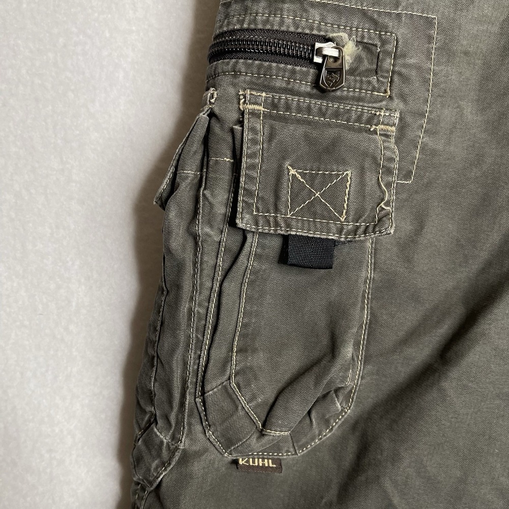 KUHL Climbing And Hiking Cargo Shorts Size XXL 40x12 Brown Outdoor Baggy 00s - Picture 3 of 14